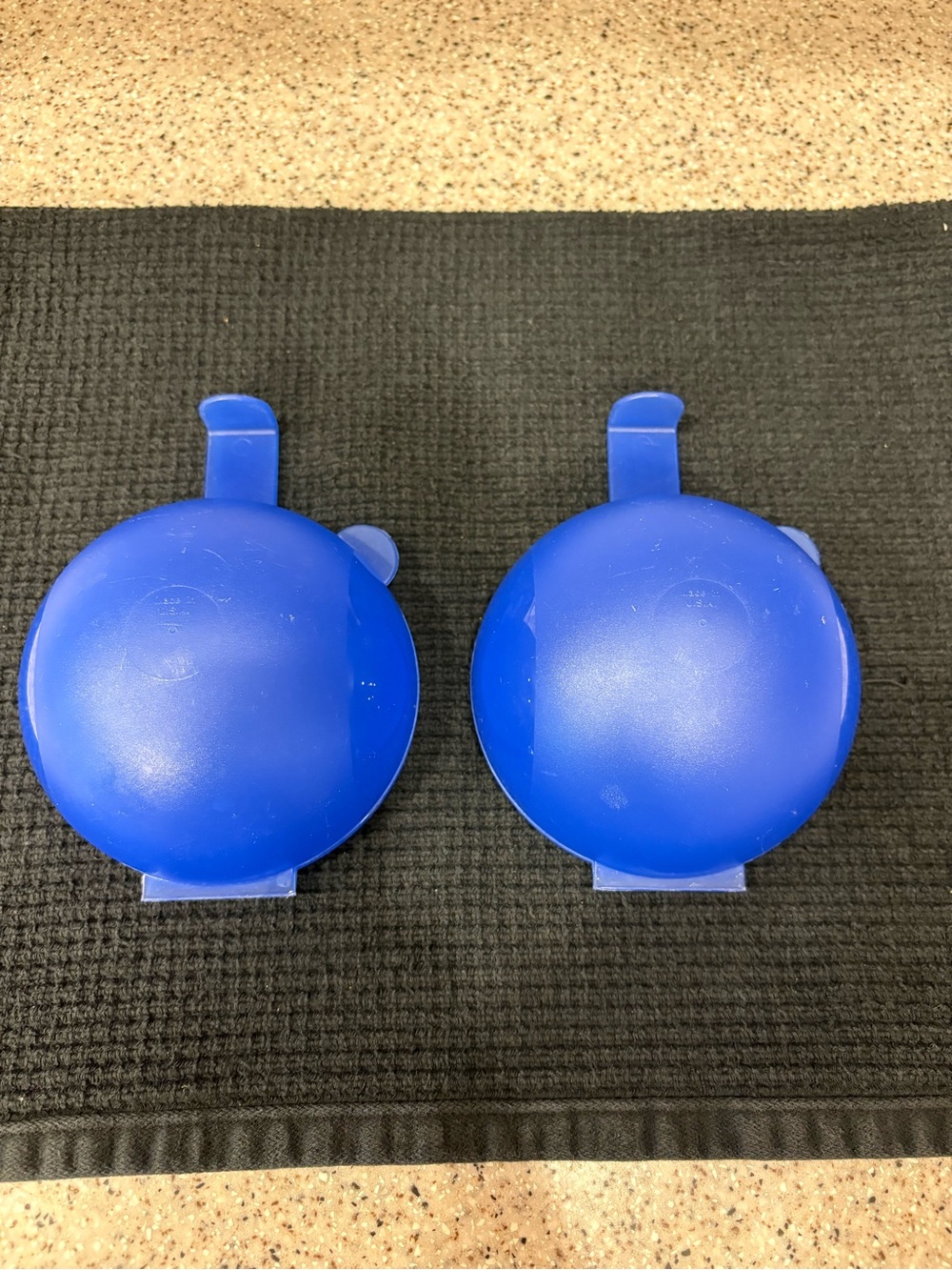 Blue Tupperware Forget-Me-Not hanging food keepers Set of 2